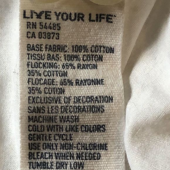 American Eagle White dotted Swiss cotton long sleeve ruffled shirt/Size 10 - Picture 15 of 16